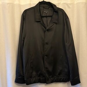 INC International Concepts Black Lightweight Shirt Jacket
